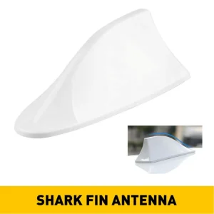 Car Roof Decoration Universal Shark Tail Fin Antenna White Color