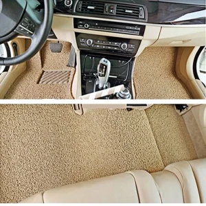 Universal Front And Rear Beige Colour Coil Carpet Full Set