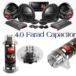 High Performance LED Voltage Display Power Audio 4.0 Farad Amplifier Capacitor