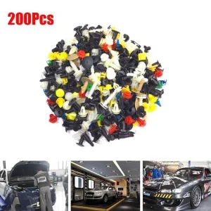 200PCS/Bag Mixed Auto Fastener Car Bumper Clips Retainer Car Fastener Rivet Door Panel Liner For All Vehicles