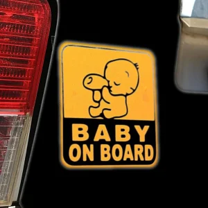Warning Sign Automobiles Safety Baby On Board Reflective Sticker