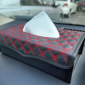 PU Material Reusable Car Tissue Box Holder