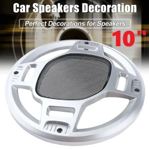 10 Inch Subwoofer Speaker Guard Black Metal Mesh With Silver Frame Cover Guard