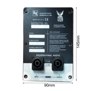 1Pc Stage Speaker Junction Box Back Panel 145mm × 90mm Input Integrated Aluminum Plate Double 4-Core XLR Female Socket