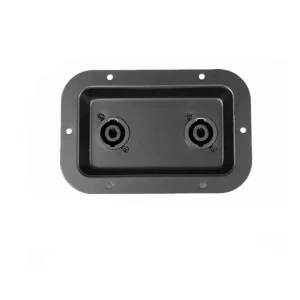 1Pc Metal Dual Speak On Terminal Plate Speaker Box Back Panel PA Junction Box Back Wiring Panel
