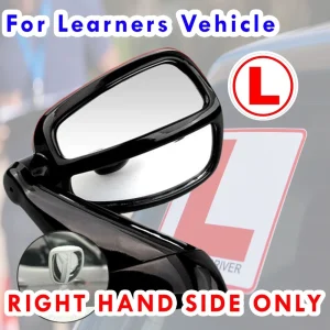 4WD SUV Double Cab Front Fender Wide Angle Rear View Third Mirror Black Color - Right Side