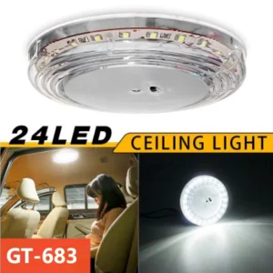 12V LED White Colour Roof Lights Car Interior Lights Car Van Vehicle Ceiling Round Ring Tube Luxury Design Light GT-683
