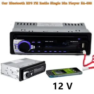 Car MP3 Single Din Setup Player With Bluetooth FM Radio 2 USB SD AUX & Phone Charger