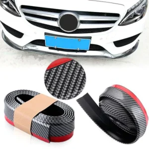 Samurai Black Carbon Front Bumper Lip Protector Rubber Body Guard