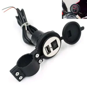 Motor Bike USB Waterproof Phone Charger Motor Bike Cell Phone Charger - Black