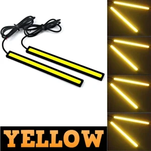 Car 02Pcs Ultra Bright 12V Daytime Running Light Colour Yellow