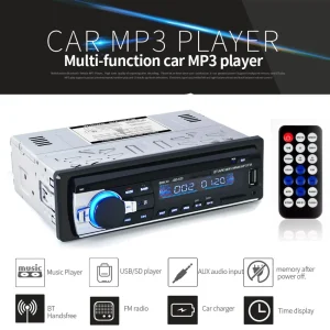 Car MP3 Bluetooth USB FM Radio Single Din Player With USB/SD & AUX