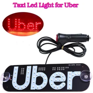 DC 12V Uber Led Light Car Windscreen Cab indicator Lamp Sign with 1.5m Red Cable Red Light