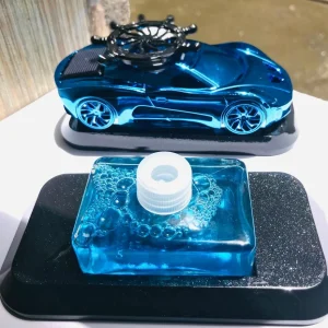 Solar Power Rotatable Blue Colour Car Dashboard Decoration Ornament Aroma With Fragrance Air Freshener Perfume