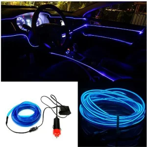 Car Interior Dashboard Ambient Light 3 Meters Length Atmosphere Lamp Colour Code Blue