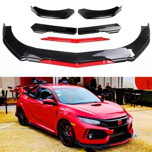 5PCS Universal Adjustable High Quality ABS Plastic Front Bumper Lip