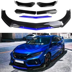 5PCS Universal Adjustable High Quality ABS Plastic Front Bumper Lip