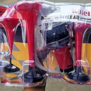 Kaier 12V 3 Pipe Trumpet Loud Musical Style Red Colour Air Horn With Compressor Modal KR1603