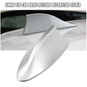 Car Roof Decoration Universal Shark Tail Fin Antenna Silver Colour
