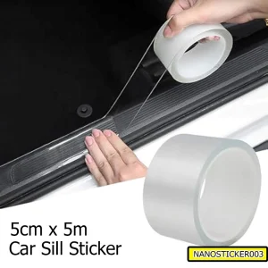 Nano Sticker Tape Anti Scratch Black Silcone Clear Paint Protection Film 5cm x 5m