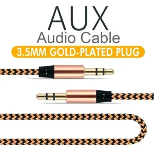 Audio cable Auxiliary Stereo 3.5mm Male to Male Gold Plated Cable