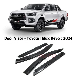 Window Visor For Toyota Hilux Reva 2024 Side Window Deflector Sun Wind Rain Shield