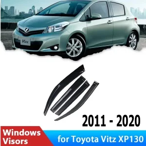 Window Visor For Toyota Vitz XP130 2011-2020 Side Window Deflector Sun Wind Rain Shield