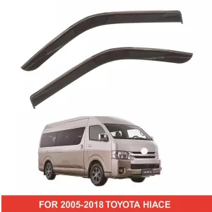 Window Visor For Toyota HiAce : 2005-2018 Side Window Deflector Sun Wind Rain Shield