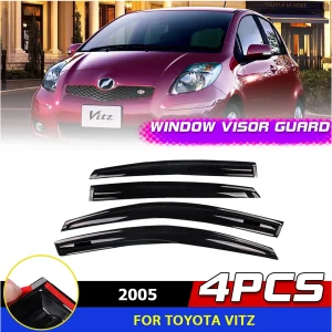 Window Visor For Toyota Vitz 2005 Side Window Deflector Sun Wind Rain Shield