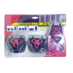 Sports Pedal Manual Gear Vehicles Non Slip Red Colour Foot Pedal Full Set