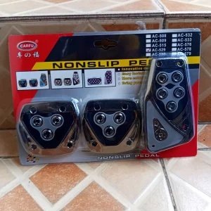 Sports Pedal Manual Gear Vehicles Non Slip Silver Color Foot Pedal Full Set