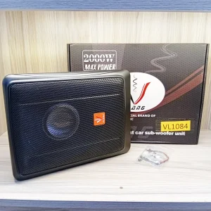 VLANG Ultra-thin Branded 10 Inch Under Seat Active Sub woofer With Inbuilt Amplifier Speaker Full Set: VL1084