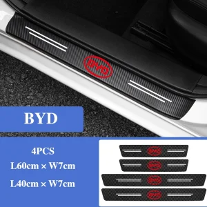 BYD Car Door Entrance Point Anti Scratch Protector Decal Sticker 4Pcs/ Set
