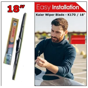 Kaier K170 18-Inch Premium Car Wiper Blade - High Performance Natural Rubber Windshield Wiper (1 Piece)