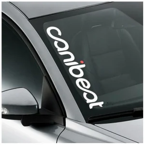 CANIBEAT Reflective Waterproof Window Front Windshield Car Sticker Color White Size 60