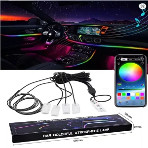 18 in 1 Dream flow Symphony Multicolor Car LED Ambient Lights Atmosphere Lights