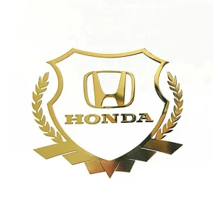 Honda Motors Car Logo Gold Colour Sticker