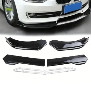 5pcs Car Front Bumper Chin Lip Body Kit - White