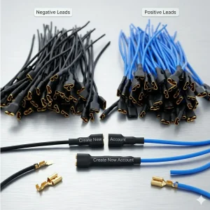 Universal Automotive Horn Wiring Connector Pigtails (50 Pairs) – Female Spade Terminal Quick-Disconnect Harness