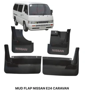 Nissan Caravan E24 Front & Rear Mud Flaps 4 Pieces Full Set Black Color