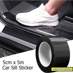 Nano Sticker Tape Anti Scratch Black Silicone Carbon Fiber Paint Protection Film 5cm x 5m