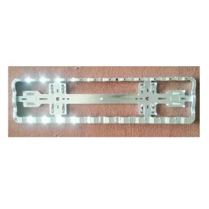 Front License Number Plate Frame Holder Silver Colour - Wave Type Chrome