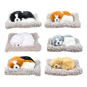 1PC Sleeping Cute Dog Toy for Car Dashboard and Home Decor Car Interior Decoration Dog Decor Abs Sleeping Toy Auto Dashboard Ornaments Sleeping Dog On Carpet