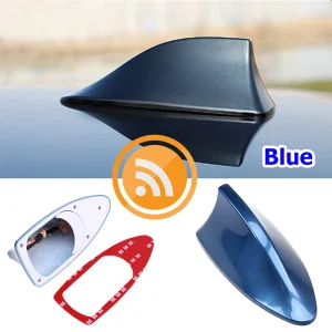 Car Radio Shark Fin Antenna AM/FM Radio Signal Aerials Antenna Car Styling For All Car Models Color Carbon Blue