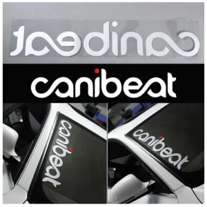 CANIBEAT Reflective Waterproof Window Front Windshield Car Sticker Color White Size 60