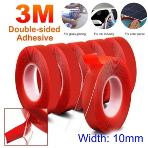 10mm Width Double Sided Adhesive 10 Meters Length Super Strong Transparent Tape