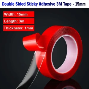 15mm Width Double Sided Adhesive 10 Meters Length Super Strong Transparent Tape