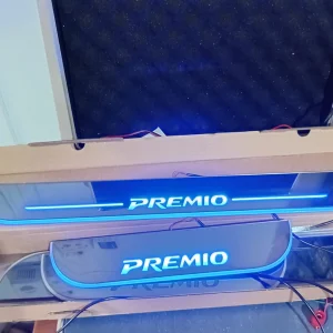 Car Door Foot Step Sill Plate with Mirror Finish Led Compatible with Toyota Premio