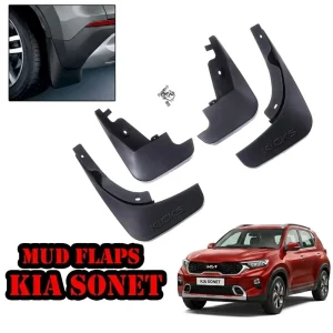 Kia Sonet Mud Flaps | Premium Splash Guard Set (Front & Rear)