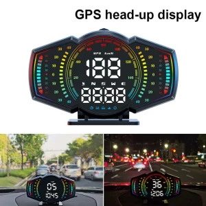 Universal GPS Head-Up Display (HUD) - Digital Speedometer & Compass - Real-Time Driving Data Projector - Safety Dashboard Monitor for All Vehicles